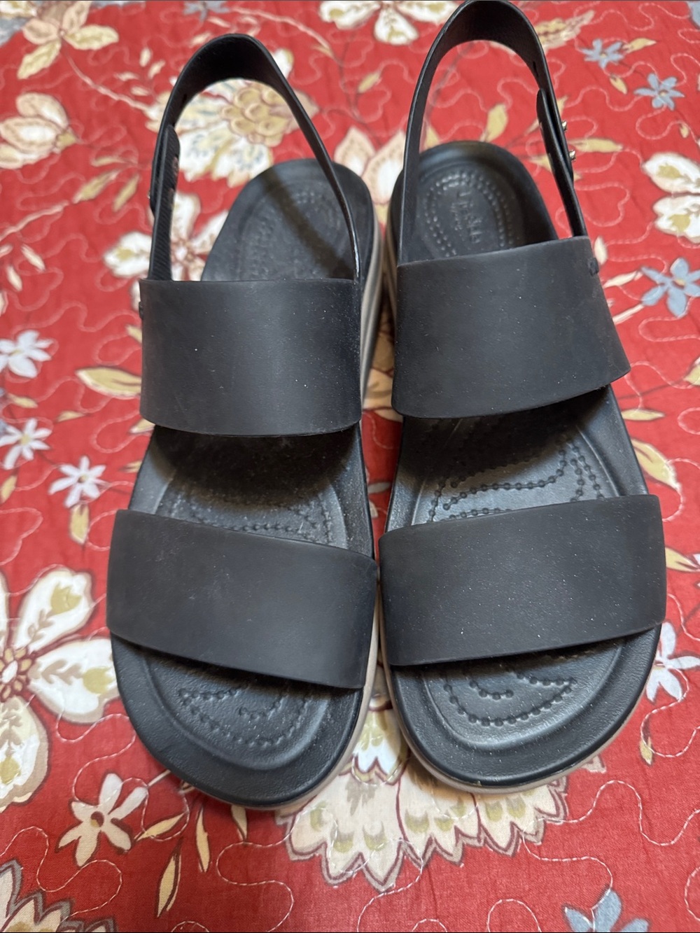Crocs  Low Wedge Sandal - Women's size  9. Never worn.